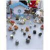 Image 2 : Wood Birdhouse, Assortment of Thimbles, Assortment of Bear and Cat Figurines, Egg Candle, Candle Hol