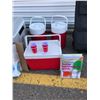 Image 3 : 2 Coolers, 2 Jugs, 4 Shot Glasses, Quik Shade Canopy, The Wet Set Cooler, Bartender Book, Grill