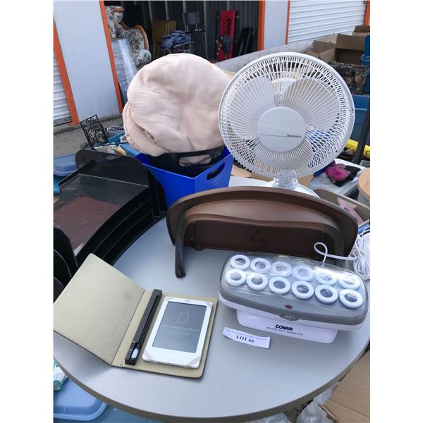 Kobo E-Reader, Fan, Cushions, Desk Organizer, Decorative Wall Shelf, ConAir Instant Heat Hair Roller