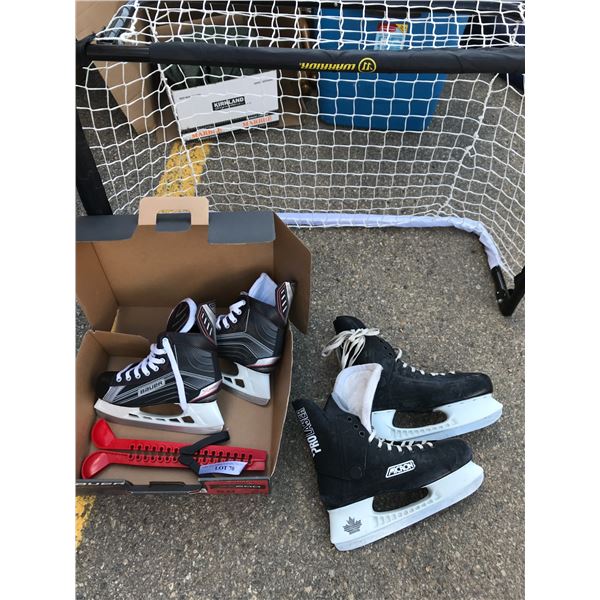 Bauer & Macron Hockey Skates, Skate Guards & Net