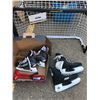 Image 1 : Bauer & Macron Hockey Skates, Skate Guards & Net