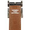 Image 6 : Hermes Black Brown Leather Api 85 Belt