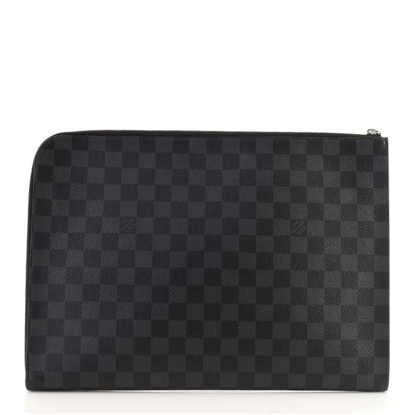 Louis Vuitton Damier Graphite Zip Around Pochette Jour GM Pouch