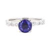 Image 2 : 1.68 ctw Sapphire and Diamond Ring - 14KT White Gold