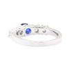 Image 3 : 1.40 ctw Sapphire And Diamond Ring - 14KT White Gold