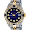 Image 2 : Rolex Ladies 2 Tone Blue Vignette Diamond & Sapphire Datejust Wristwatch