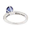 Image 3 : 1.25 ctw Sapphire and Diamond Ring - 14KT White Gold