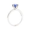 Image 4 : 1.40 ctw Sapphire and Diamond Ring - 14KT White Gold