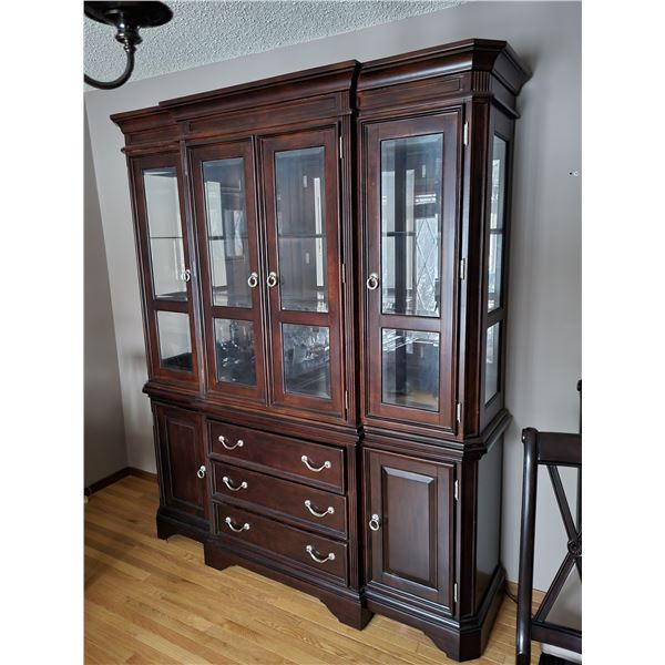 Beautiful Two Piece China Cabinet