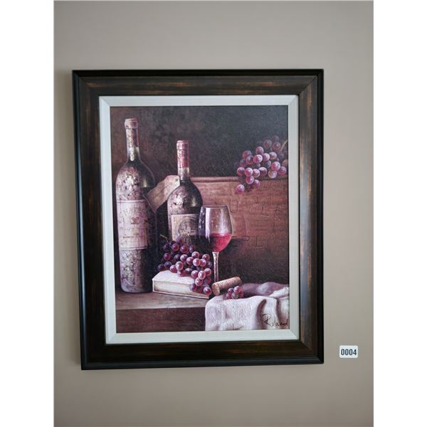 Grapes & Wine Painting by Roland