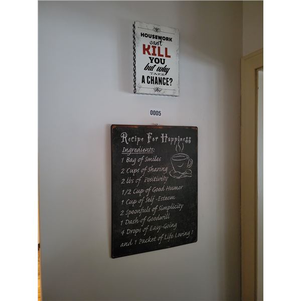 Kitchen Wood Panel Wall Hangings