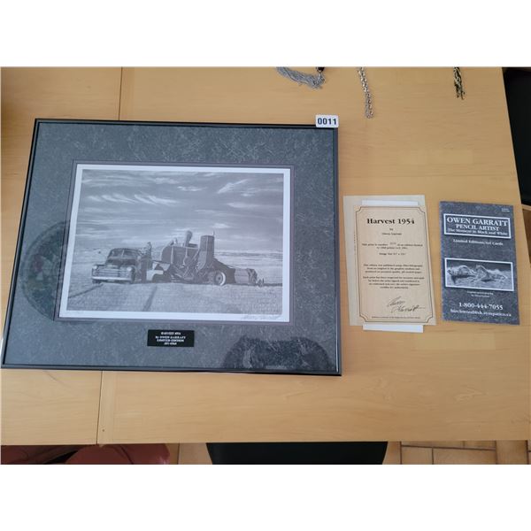 "Harvest 1954" Print #215 by Owen Garratt 9.25" x 13.25"