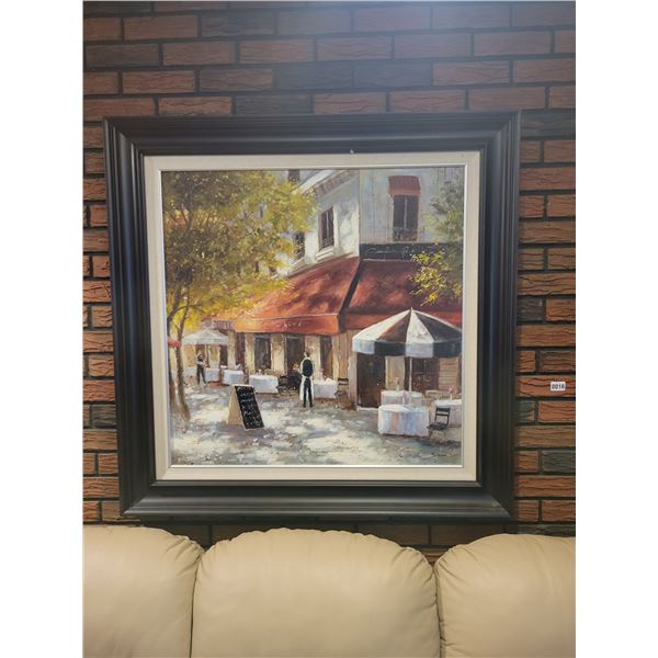 Framed Oil Painting on Canvas of Market by Sean
