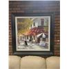 Image 1 : Framed Oil Painting on Canvas of Market by Sean