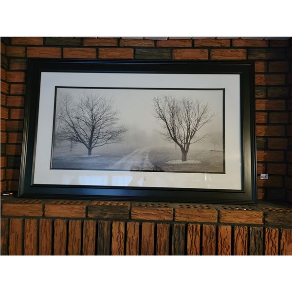 Framed Black & White Road Less Travelled Print Artist Unknown