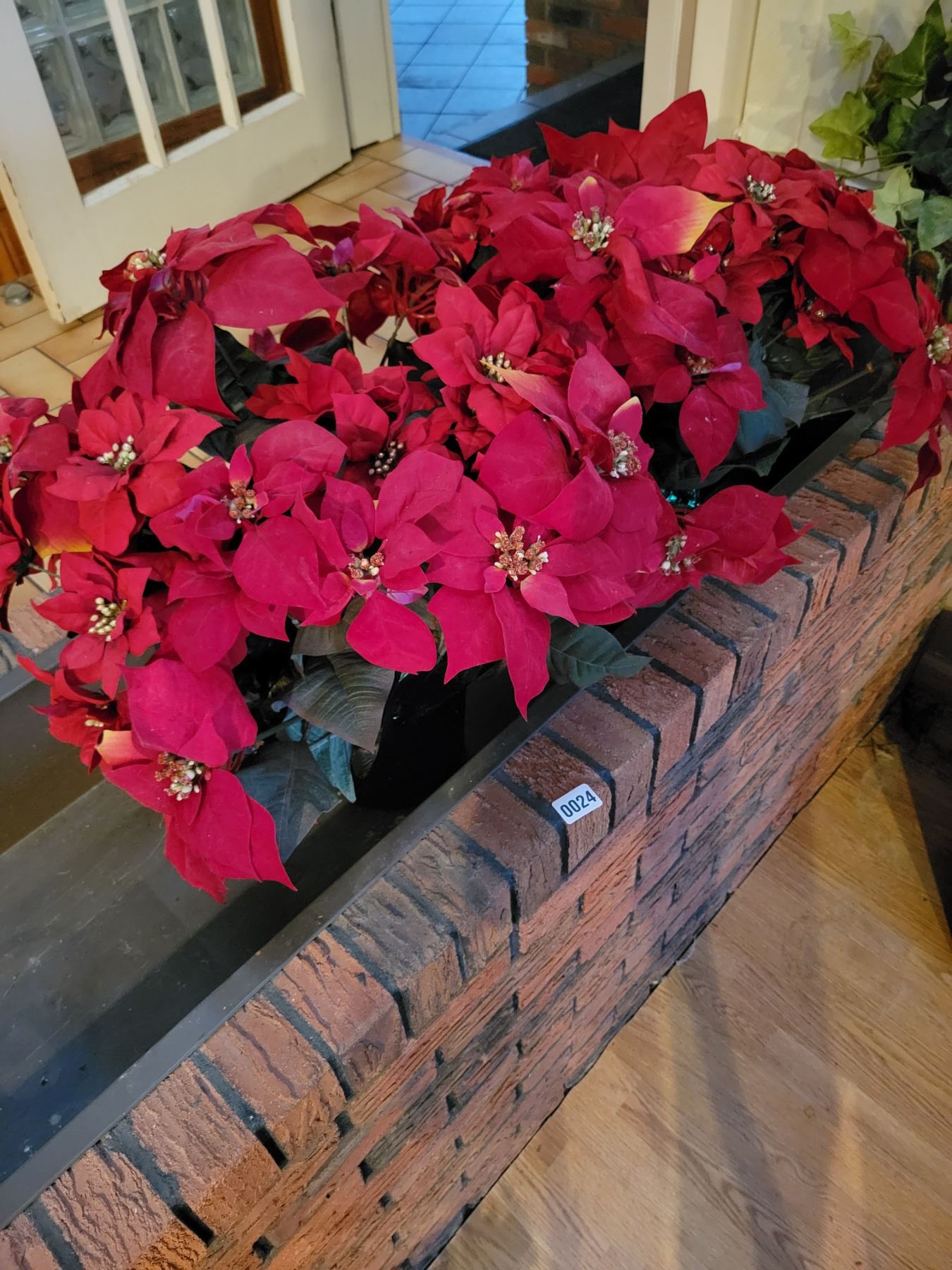 Large Artificial Poinsettias x2