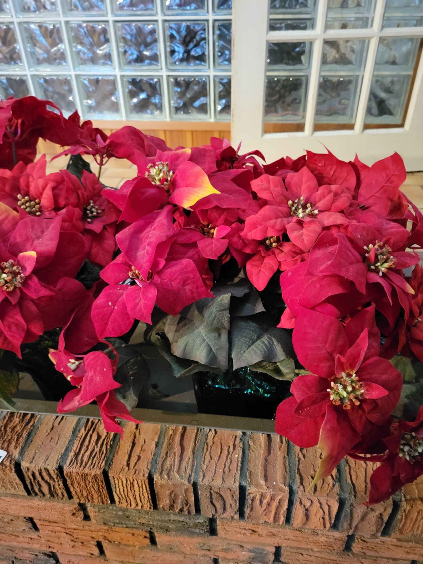Large Artificial Poinsettias x2