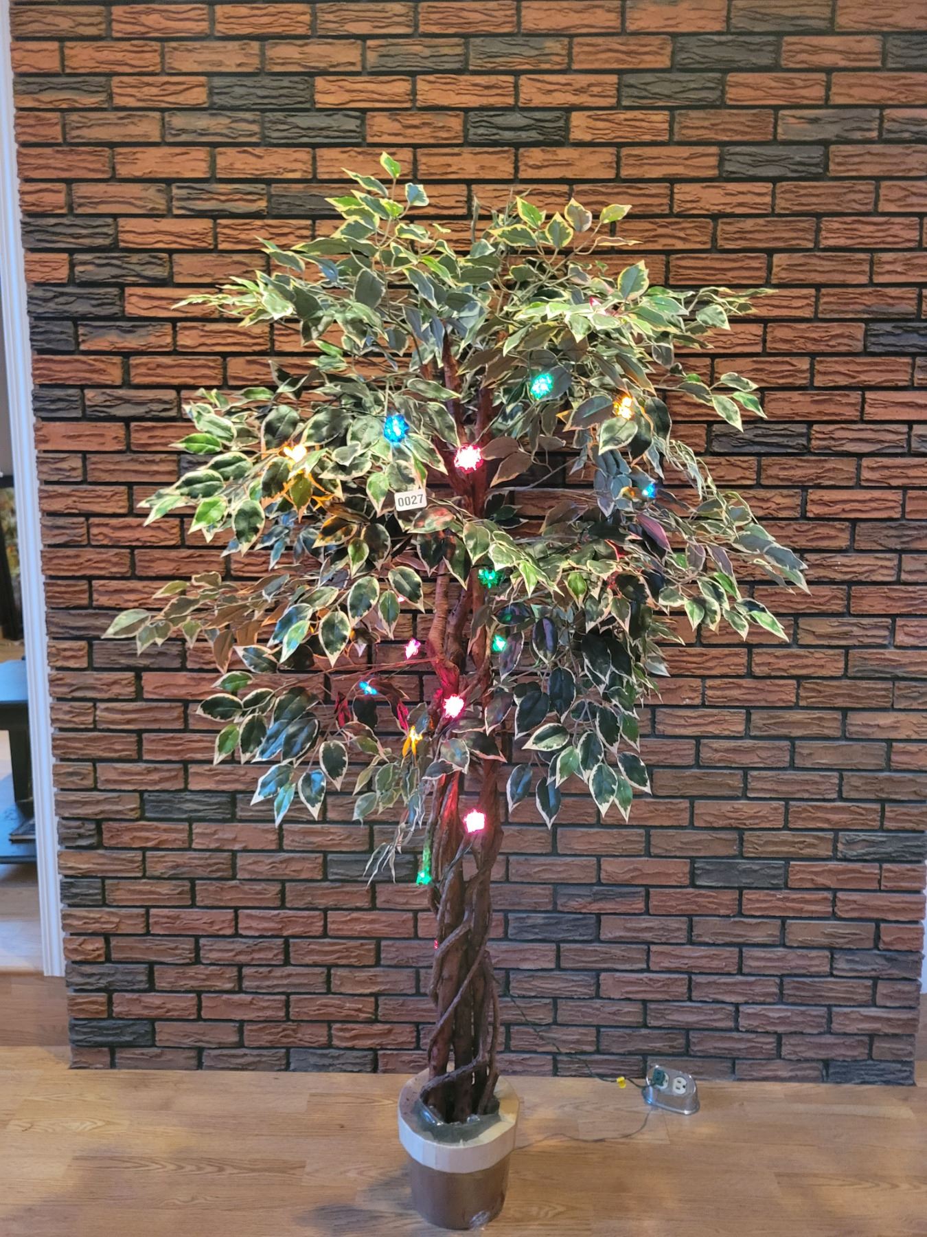 Large Silk Ficus Tree with Lights Beck Auctions Inc.