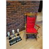 Image 1 : Vintage Wooden Rocking Chair & Assorted Candles