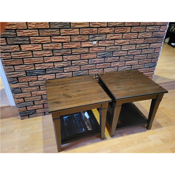 Wood End Tables x2