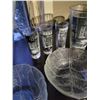Image 5 : Glass Leaf Shaped Bowls x7 - Crystalite Bohemia Wine Glasses x4 - Ornate Bar Glasses