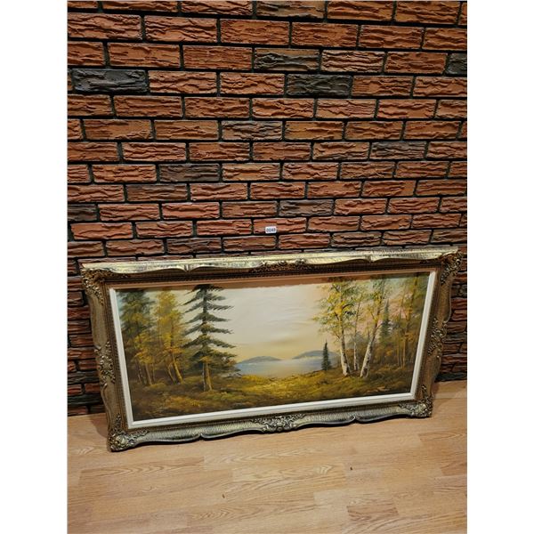 Framed Landscape Oil Painting on Canvas Artist Unknown
