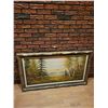 Image 1 : Framed Landscape Oil Painting on Canvas Artist Unknown