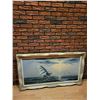 Image 1 : Framed Sailing Ship Oil Painting on Canvas Artist J.Collins