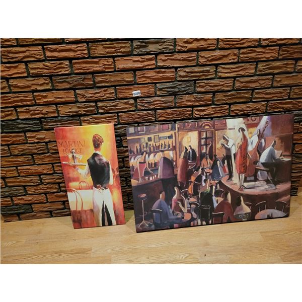 "The Red Singer" by Didier Lourenco & "Martini Lounge" Canvas