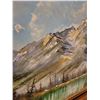 Image 2 : Framed Mountain Oil Painting on Canvas Artist Unknown
