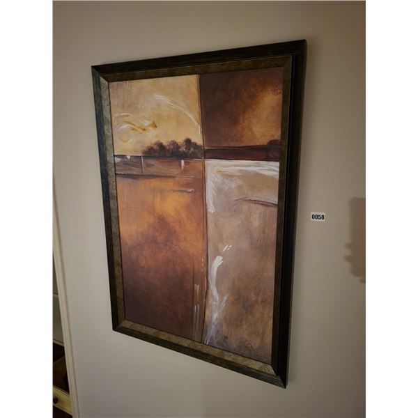 Framed Painter's Distinctive, Minimalist Techniques Landscape Painting