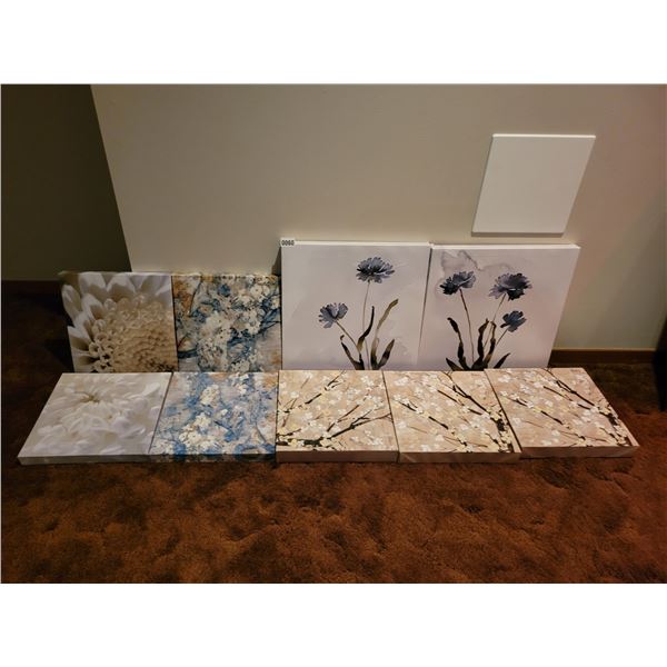 Assorted Floral Canvas Print Wall Hangings