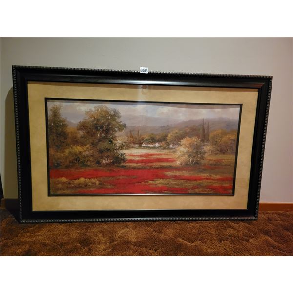 Framed Landscape Oil Painting on Canvas Artist Unknown