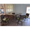Image 1 : Outdoor Glass Top Bar (2 Piece) with 4 Chairs 38.5"h x 25"d x 60.5"w (x2)
