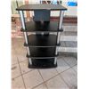 Image 1 : Black Entertainment/Storage Shelf - 41.5"h x 20"d x 23.5"w