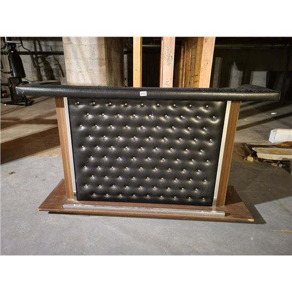 Mobile Bar with Tufted Upholstery - 62"w x 18"d x 36"h