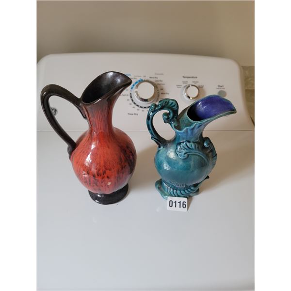 Two Canadian Made, Vintage Decorative Pitchers