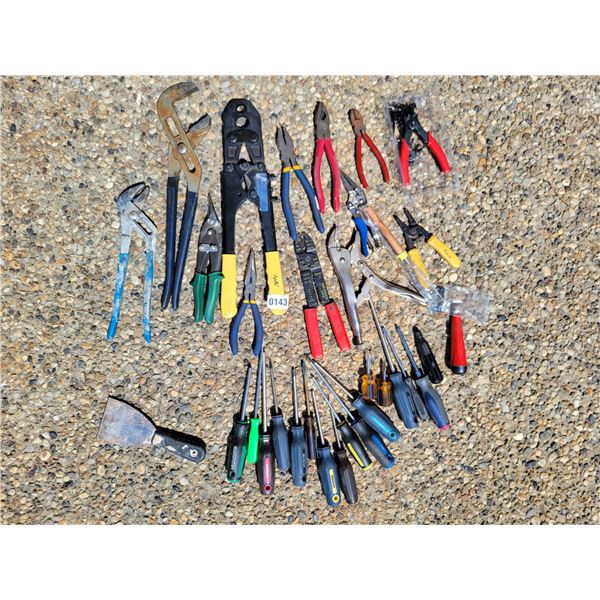 Pipe Wrench - Screwdrivers - Pliers - Wire Cutter