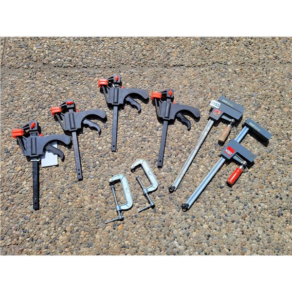 Two Uniklamps - Two C-Clamps "Pony" - Four Quick Ratcheting Bar Clamps