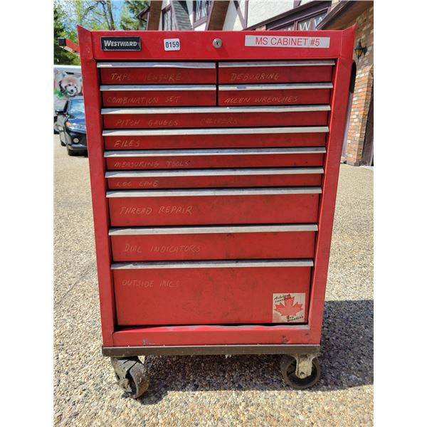 Westward Tool Chest with All Contents Shown (Chisels, Metal Sheets, Allen Keys, Pitch Gauges &