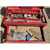 Image 3 : Beach Tool Chest with All Contents Shown (Hardware, Socket Wrench, AA Batteries, Tape Measure, Hex