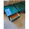 Image 2 : Three Green Wooden Side Tables 21"w x 26"d x 21"h