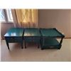 Image 4 : Three Green Wooden Side Tables 21"w x 26"d x 21"h