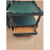 Image 6 : Three Green Wooden Side Tables 21"w x 26"d x 21"h