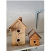 Image 3 : Three Homemade Wooden Bird Houses & Hanging Bird Bath or Feeder
