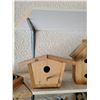 Image 4 : Three Homemade Wooden Bird Houses & Hanging Bird Bath or Feeder