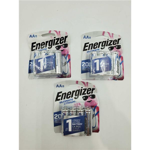 Energizer 8 Pack AA Batteries X3