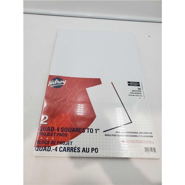 Hilroy 2 Quad- 4 Squares to 1in Project Pads