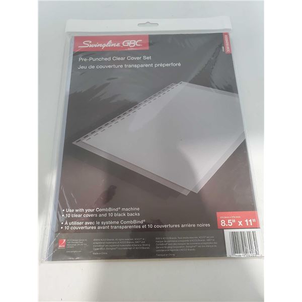 Swingline Pre-Punched Clear Cover Set (8.5in x 11in)