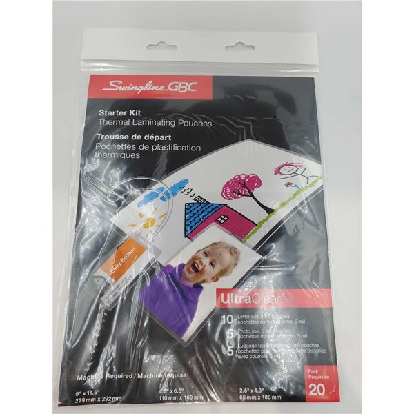 Swingline Starter Kit Thermal Laminating Pouches (20pk)